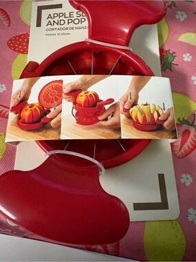 Red Apple Slicer and Corer - Multipurpose Kitchen Tool